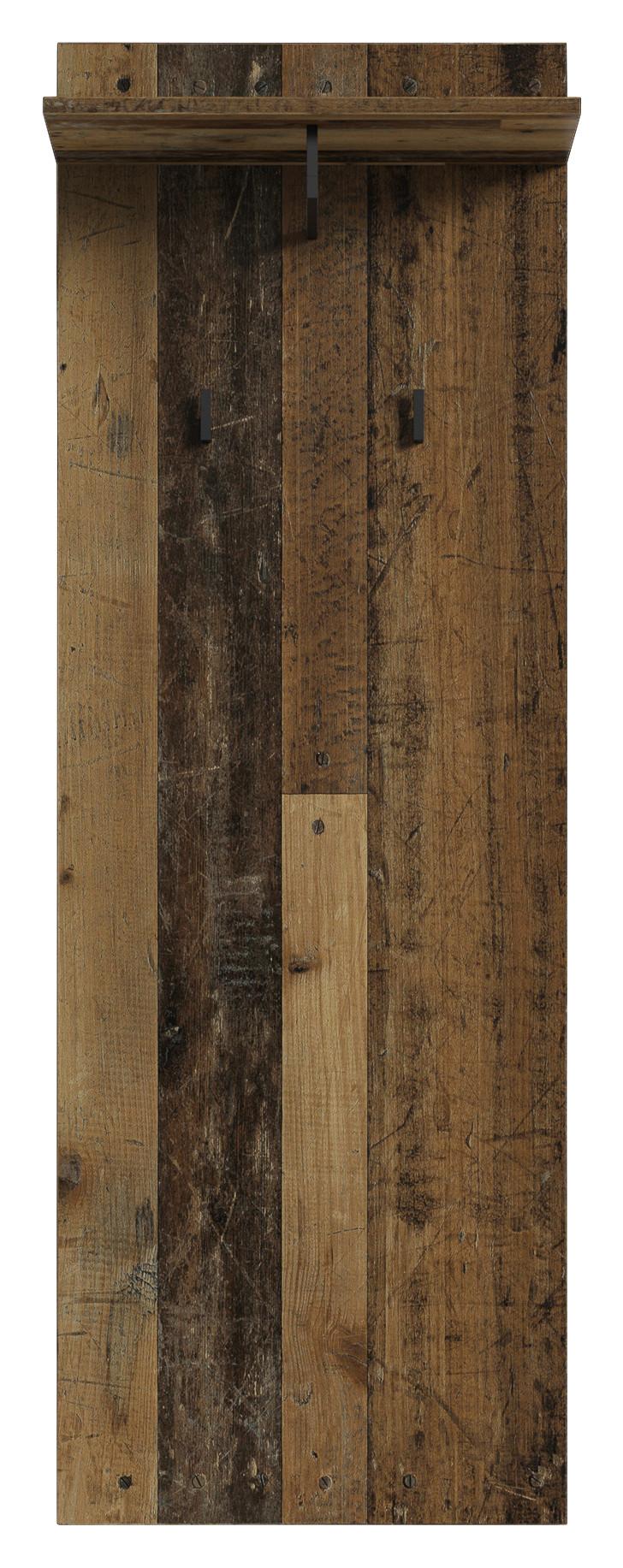 Wandpaneel Jakob Alteiche Dekor/Schwarz B: 48cm - Alteiche/Schwarz, LIFESTYLE, Holzwerkstoff (48/140/28cm) - MID.YOU