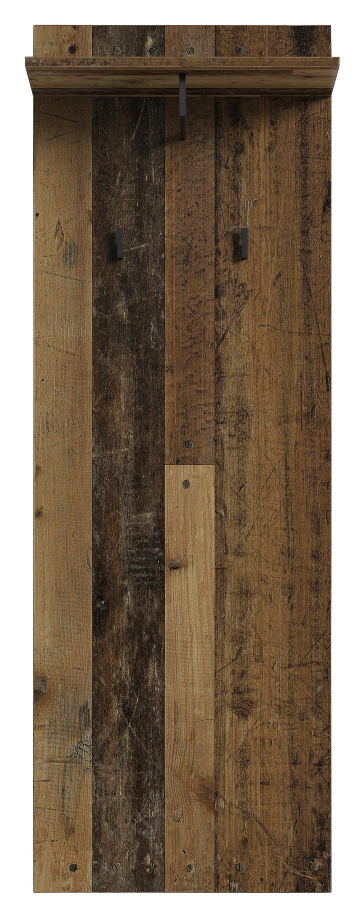 Wandpaneel Jakob Alteiche Dekor/Schwarz B: 48cm - Alteiche/Schwarz, LIFESTYLE, Holzwerkstoff (48/140/28cm) - MID.YOU