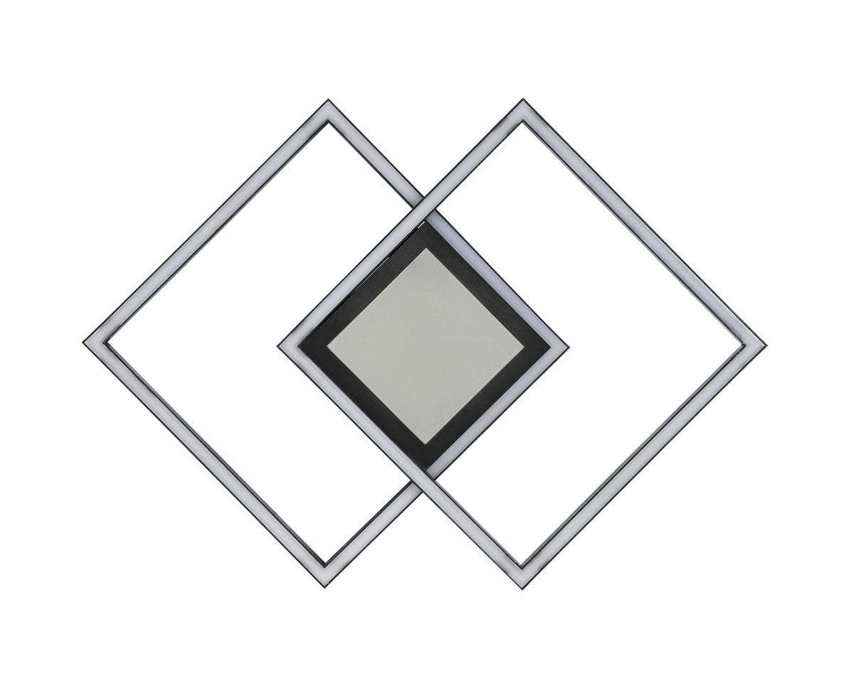 STROPNÍ LED SVÍTIDLO VUIO - černá, Moderní, kov/plast (59/42/4,5cm) - Mömax