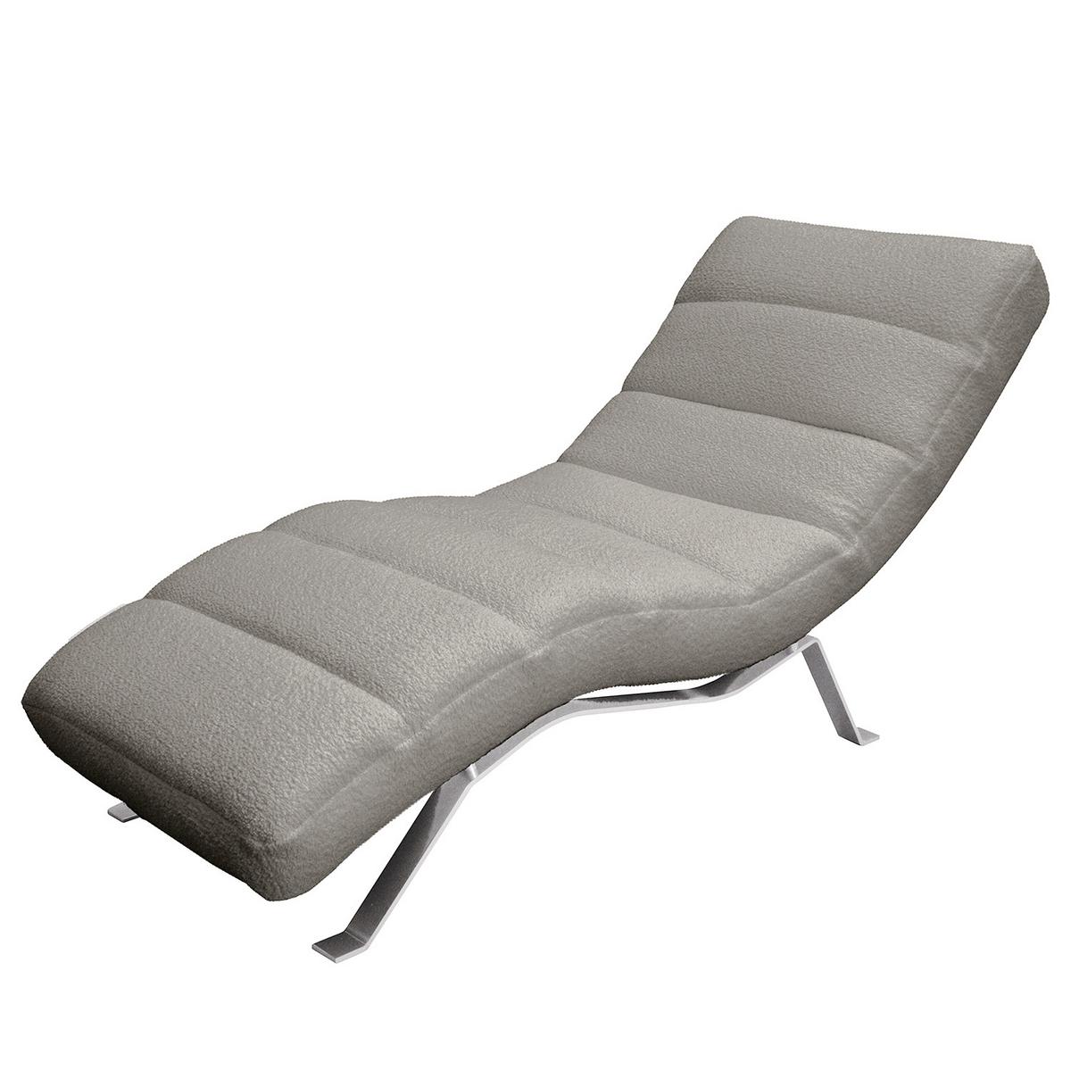 Relaxliege Swing Silver Dunkelgrau B: 65 Cm - Dunkelgrau/Silberfarben, Design, Textil (65/65-95/171cm) - Livetastic