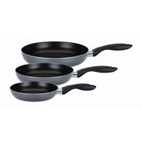PFANNENSET 20+24+28 cm, 3--Teilig. - Grau, Basics, Metall (20+24+28cm) - GSW