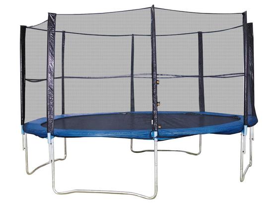 Trampolin mit Sicherheitsnetz - Blau/Schwarz, Metall (304/248cm) Trampolin mit Sicherheitsnetz - Blau/Schwarz, Metall (304/248cm)