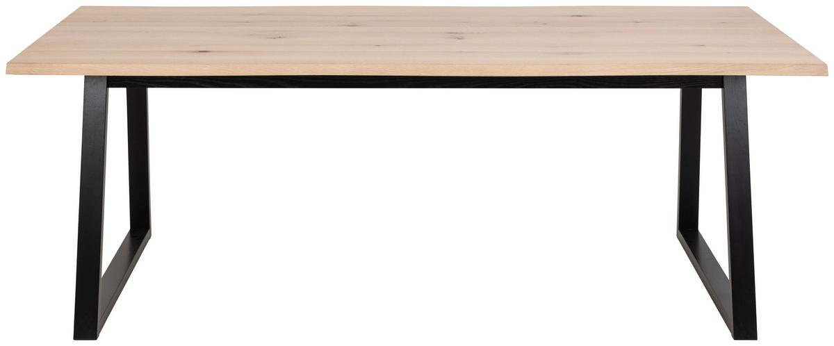 Esstisch Malika B: 100cm Eiche - Eichefarben/Schwarz, Design, Holz (220/100/75cm) - MID.YOU