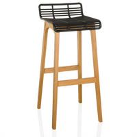 Barhocker Lonso W Schwarz/eichefarben B: 40 Cm - Eichefarben/Schwarz, MODERN, Holz/Kunststoff (40/88/46cm) - MID.YOU