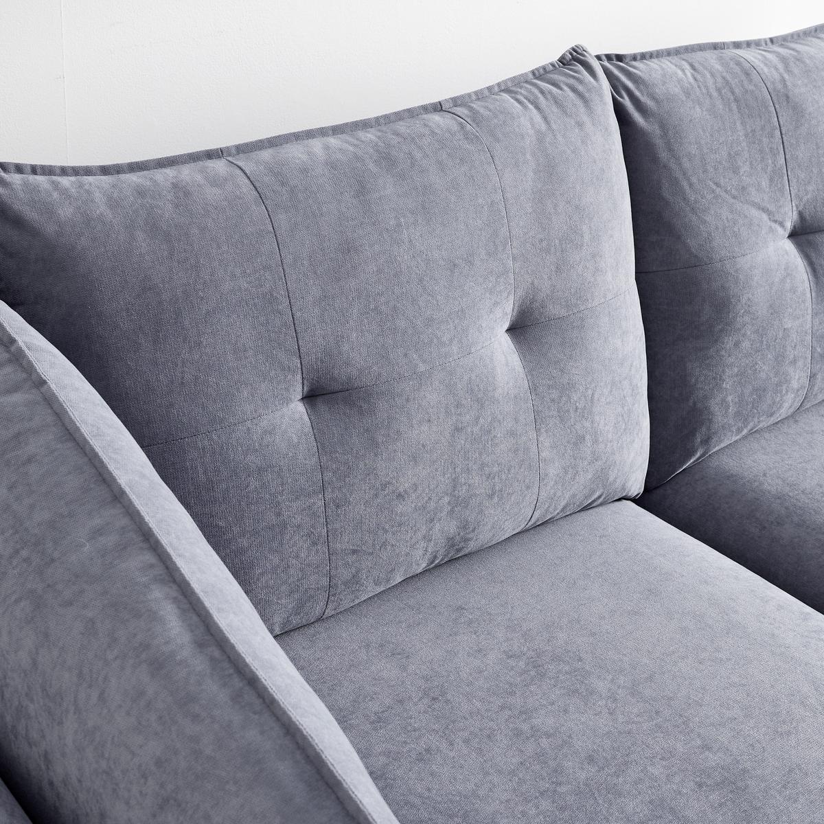 Sedací souprava SANDRO šedá - šedá/černá, Moderní, kov/dřevo (258/86/160cm) - Bessagi Home