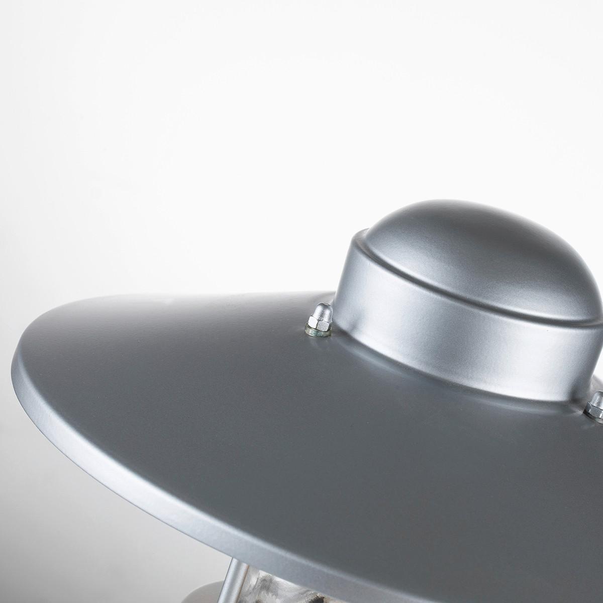 Sockelleuchte Klampenborg-Ped-Sil - Silberfarben, KONVENTIONELL, Glas/Metall (27.5/31.8cm) - Elstead Lighting