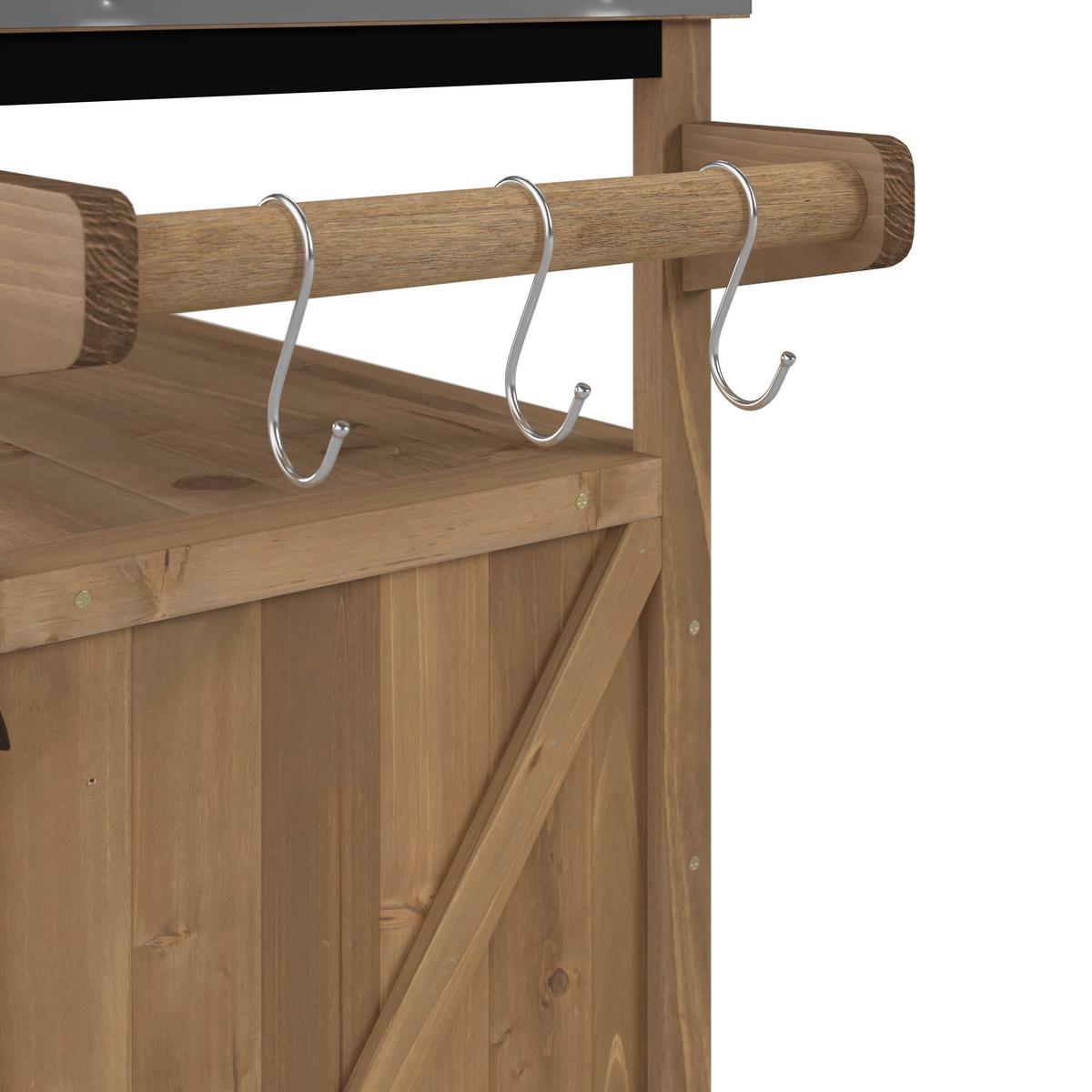 SKŘÍŇ ALI - barvy jedlového dřeva, Moderní, kov/dřevo (143/92/47cm) - Bessagi Garden