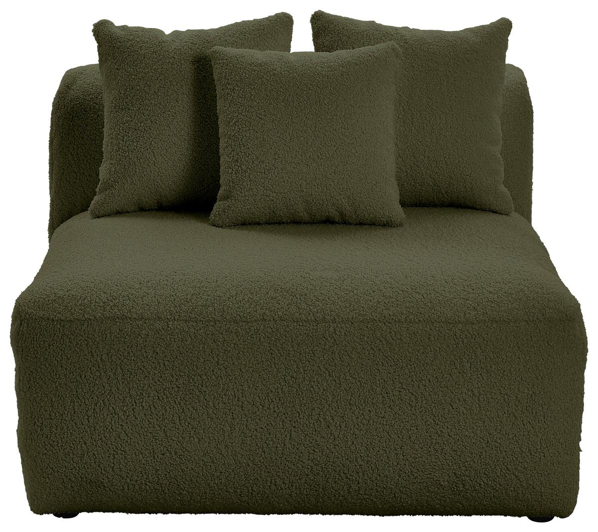 Modul Sofa Bloom 2er Sofa B: 100 Cm Olivgrün - Olivgrün, Trend, Textil (100/70/122cm) - Livetastic