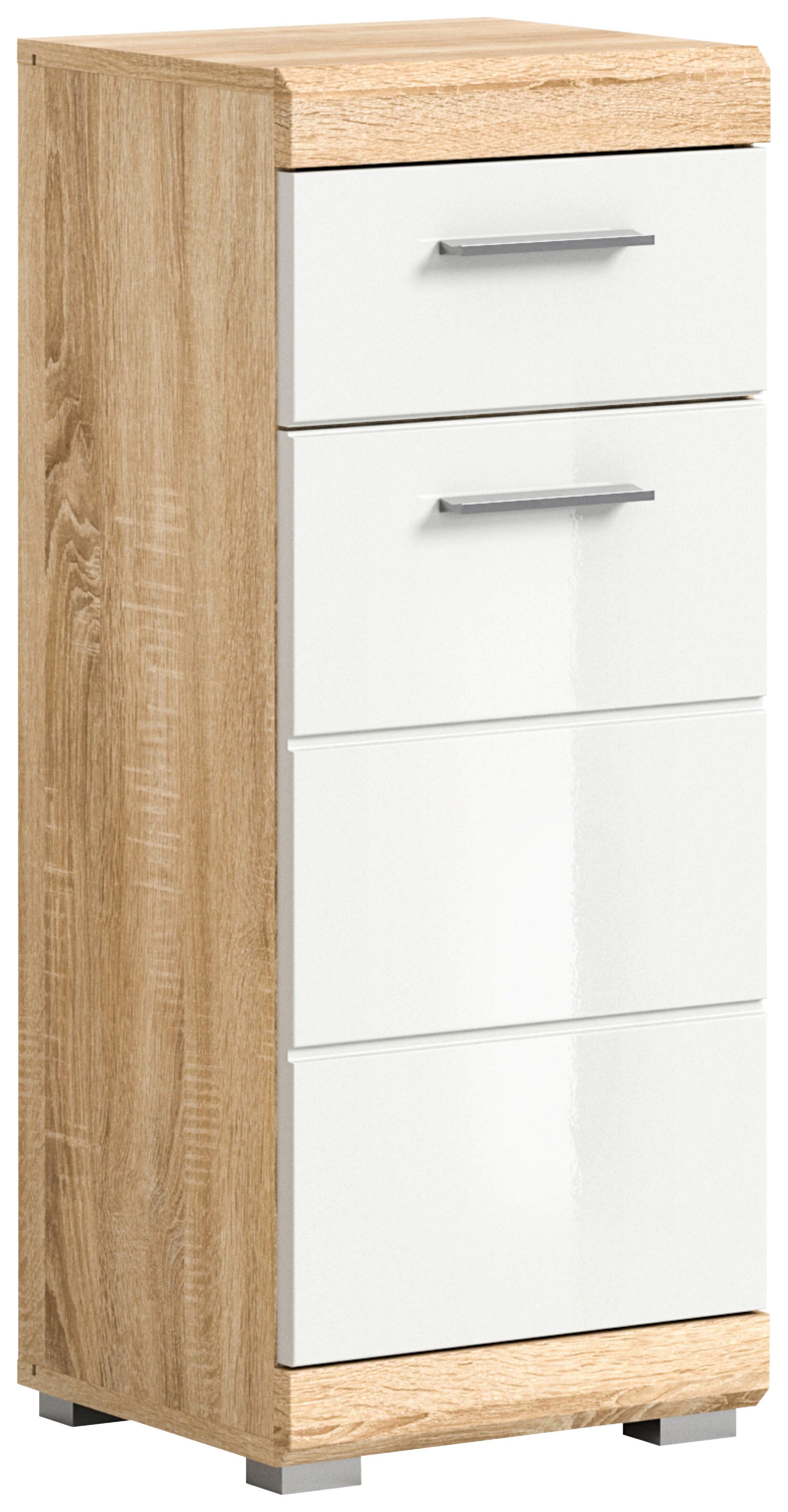 Unterschrank Lambada Sonoma Eiche/Weiß B: 37 cm