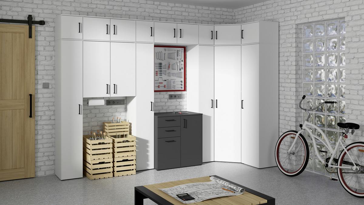 Szekrényrátét Multistauraum - fehér, Modern, faalapú anyag (45/35/40cm) - Carryhome