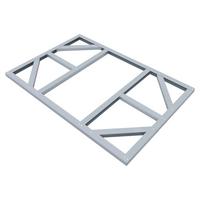 Fundamentrahmen 171x113cm, Stahl, Wetterfest - Silberfarben, Basics, Metall (171/2/113cm)