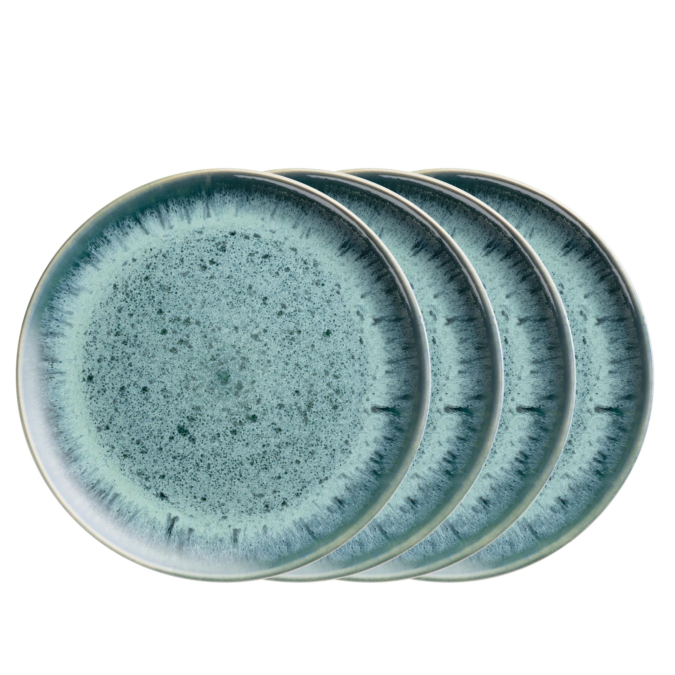 Speisetellerset Carellia Steinzeug, Blau, 4-Teilig - Blau, Basics, Keramik (29/2,5cm) - Mäser