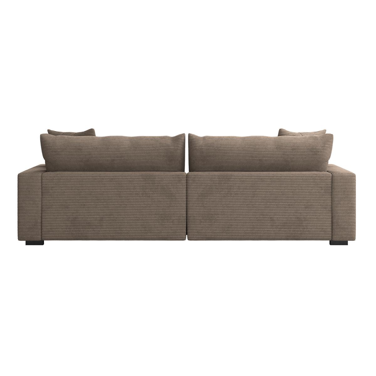 Big Sofa Pelle Mit Kissen B: 261 Cm Cappuccino - Wengefarben/Cappuccino, Trend, Textil (261/124cm) - Luca Bessoni