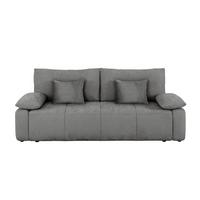 Schlafsofa Hello Lux 3Dl Grau B: 240cm - Schwarz/Grau, Design, Textil (240/93/108cm) - MID.YOU