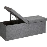 Sitzbox Grau B: 110 cm - Grau, Basics, Holzwerkstoff/Textil (110/38/38cm)