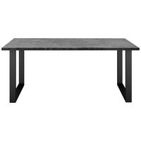 Esstisch Alex Graphitfarben, Schwarz - Schwarz/Graphitfarben, MODERN, Holzwerkstoff/Metall (160/90/78cm) - Livetastic