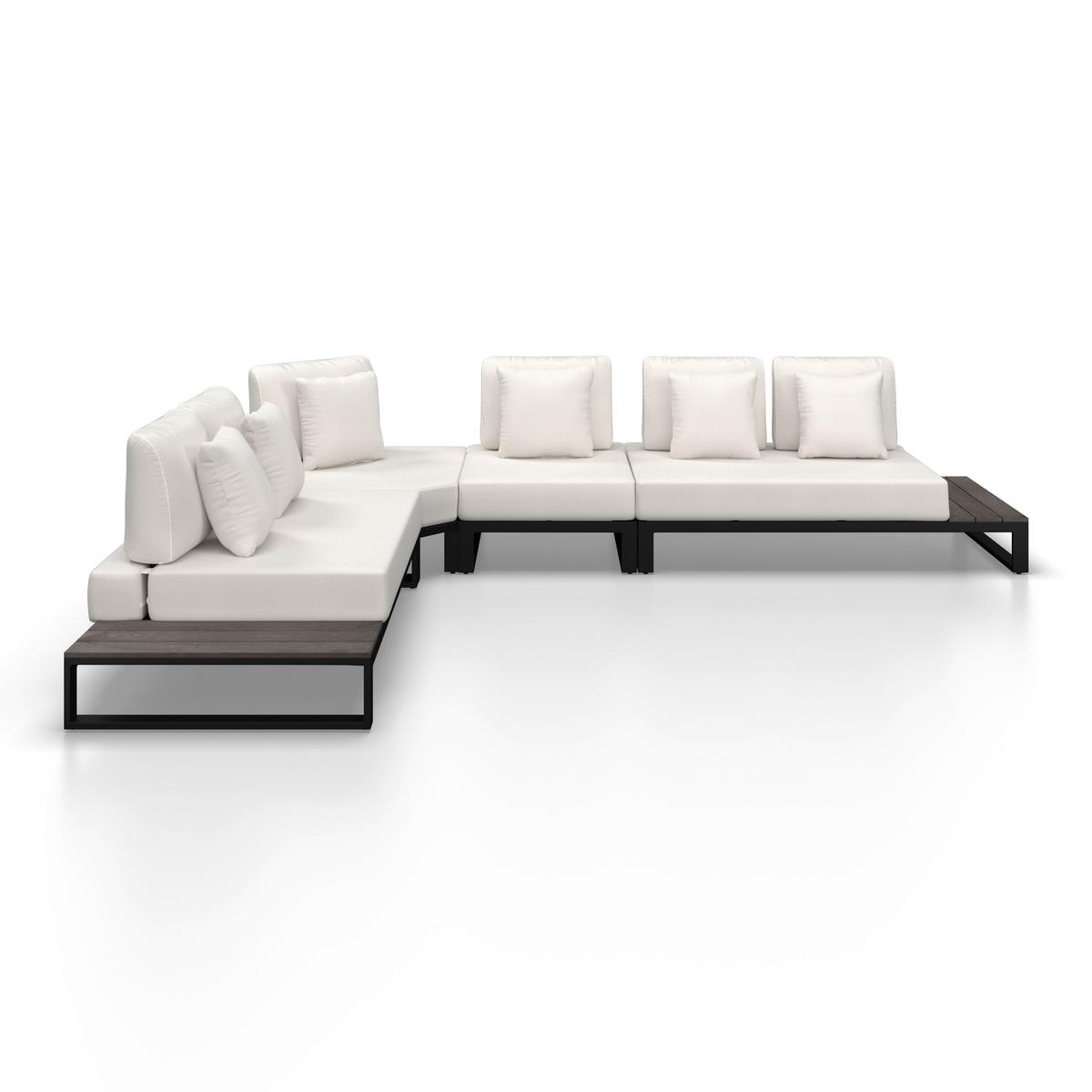 TERASOVÁ SEDACÍ SOUPRAVA SILVANO - bílá/šedá, Moderní, kov/textil (323/79cm) - Bessagi Garden