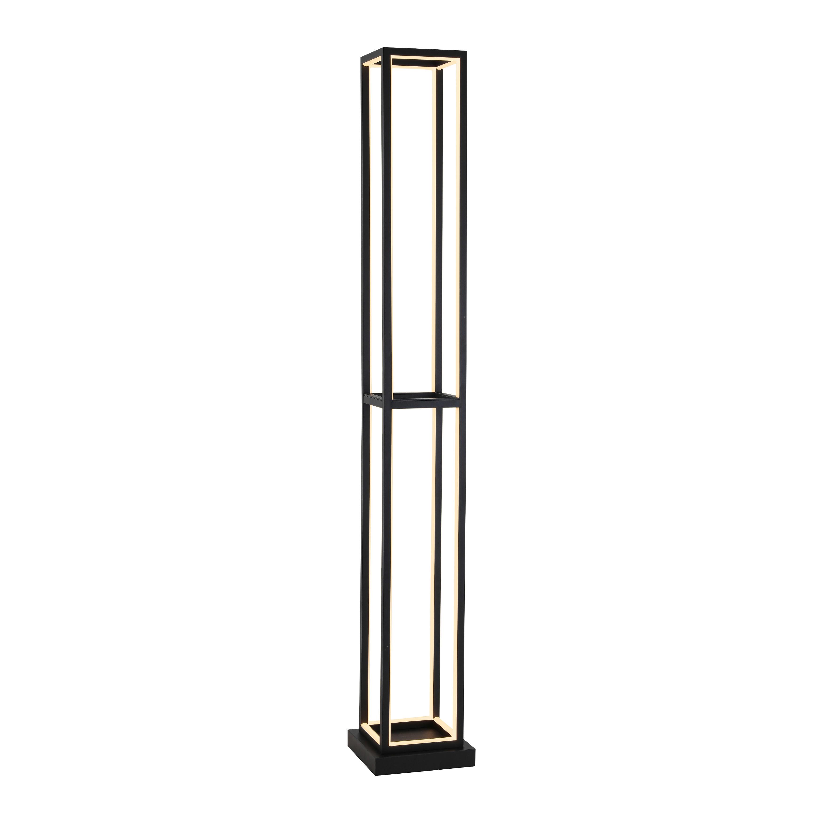 Led-stojaca Lampa Max. 1,34 Watt - čierna, Moderný, kov/plast (22/22/150cm) - Bessagi Home