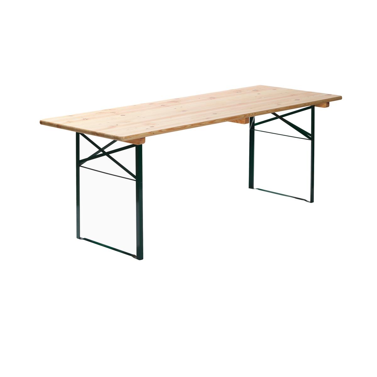 Garten-bartisch Biertisch 220x50x78cm (bxtxh) - Fichtefarben/Grün, Basics, Holz/Metall (220/78/50cm)