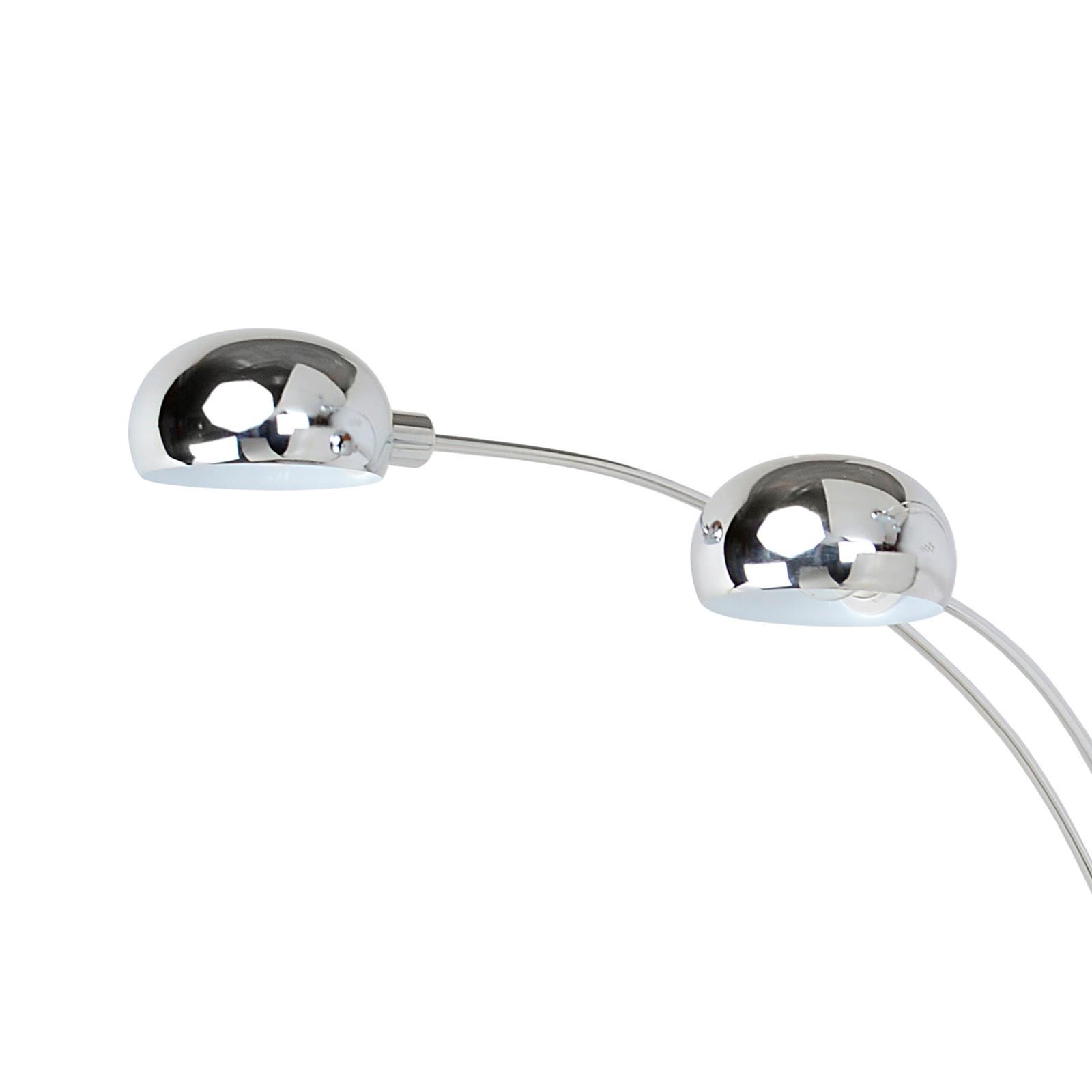 Stehlampe Leona Chromfarben/Nickelfarben - Chromfarben/Nickelfarben, MODERN, Metall (200cm) - Luca Bessoni
