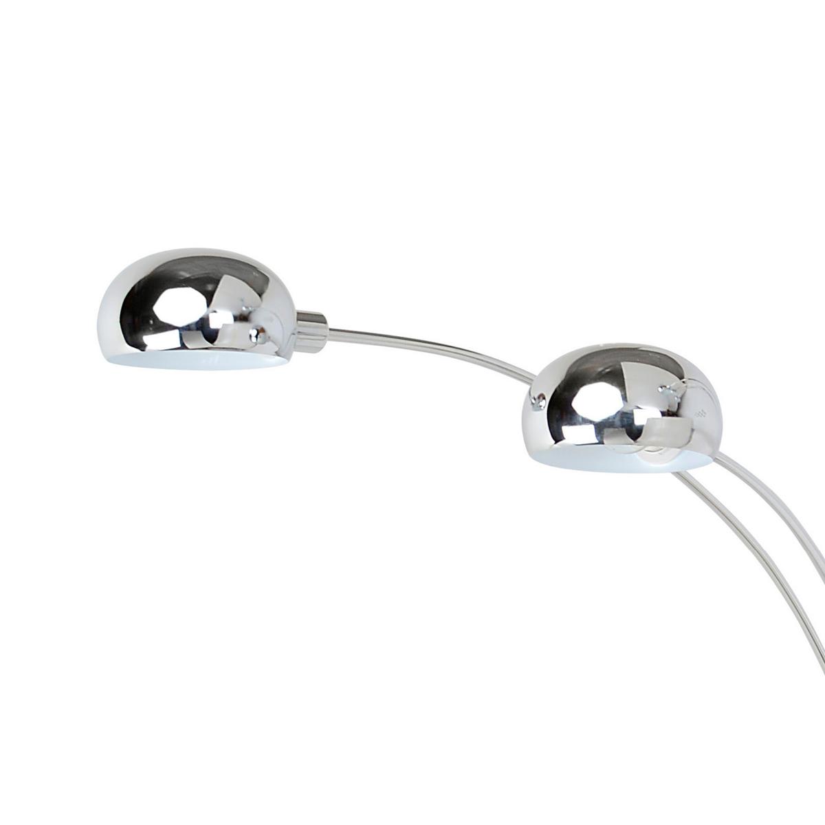 Stehlampe Leona Chromfarben/nickelfarben - Chromfarben/Nickelfarben, MODERN, Metall (200cm) - Luca Bessoni
