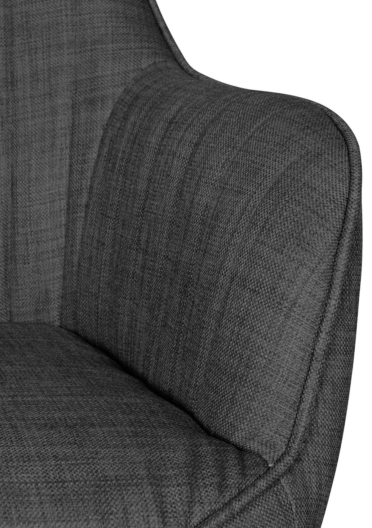 Stolička MARA antracitová - čierna/antracitová, Modern, textil/plast (65/83/65cm) - MID.YOU