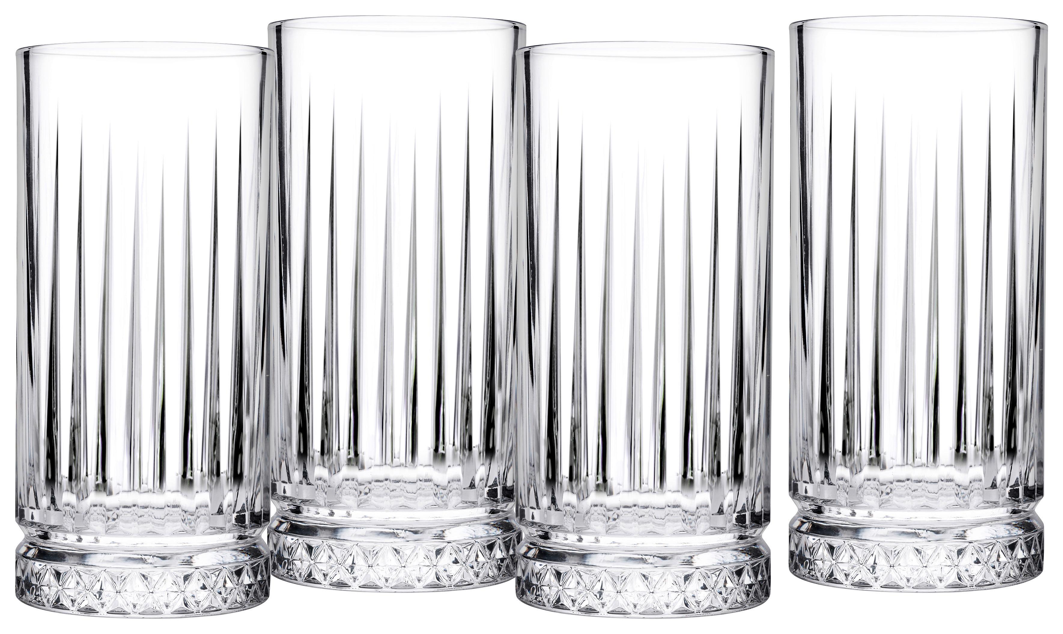 Longdrinkglas 4er-Set Je ca. 450 ml - Klar, Basics, Glas - Creatable