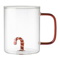 šálka CHRISTMAS -PAZ- - priehľadné/biela, sklo (8cm) - Mömax