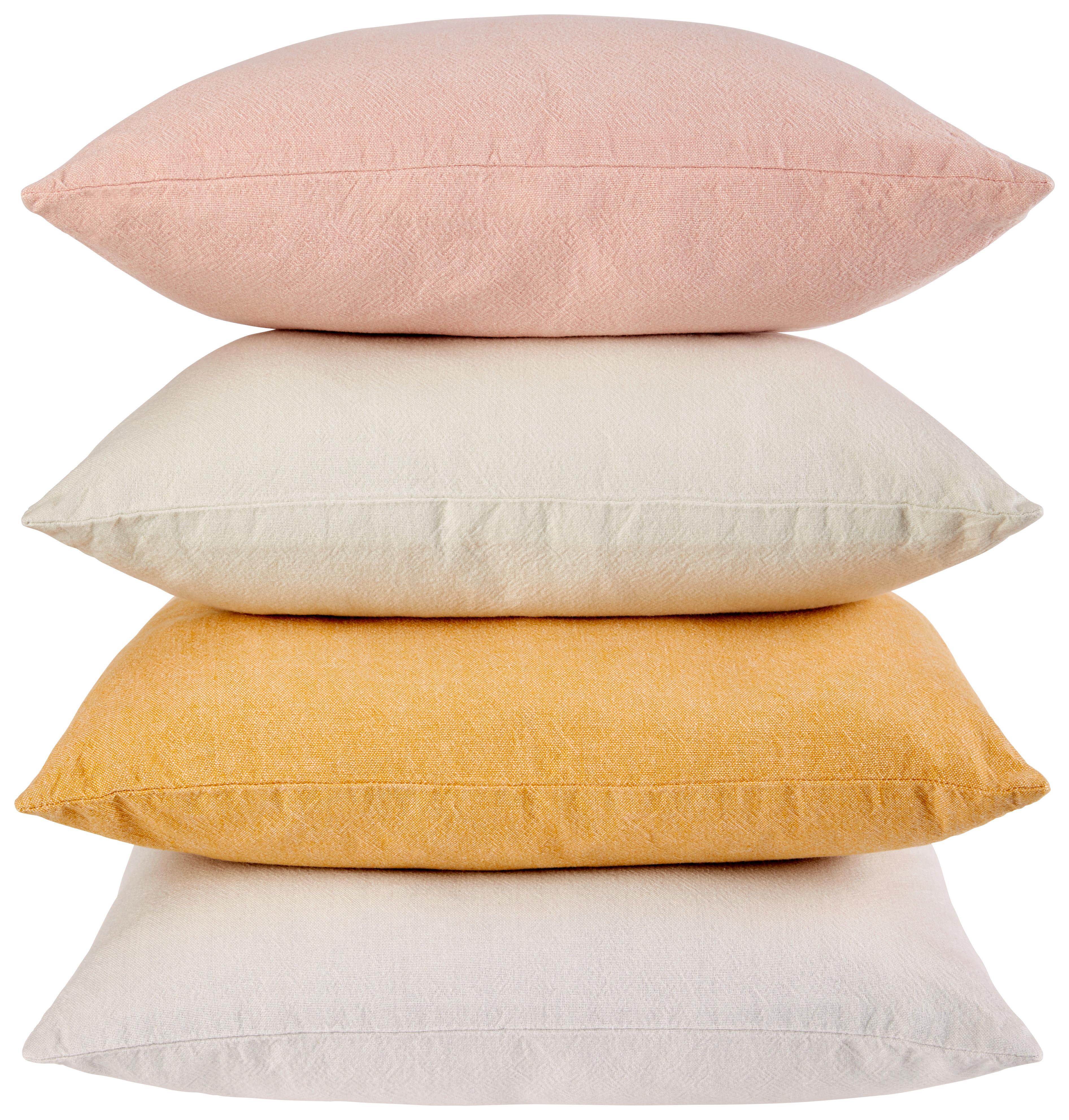 Zierkissen Nora 45x45 Cm Polyester Rosa Mit Zipp - Rosa, MODERN, Textil (45/45cm) - Luca Bessoni