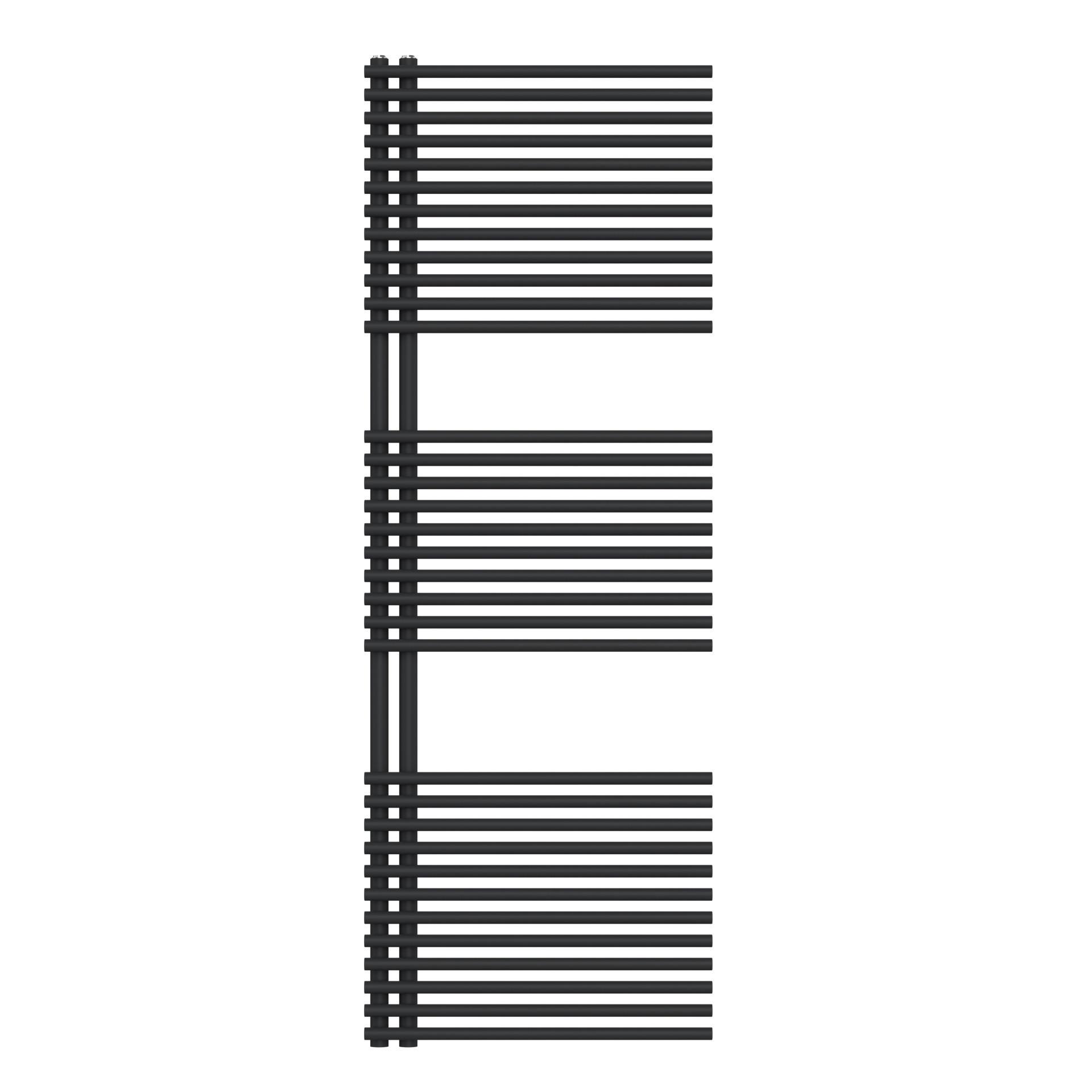 HANDTUCHTROCKNER WIEN 60X170,8CM SCHWARZ - Schwarz, Basics, Metall (60/170,8cm) - Sanotechnik