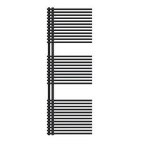 HANDTUCHTROCKNER WIEN 60X170,8CM SCHWARZ - Schwarz, Basics, Metall (60/170,8cm) - Sanotechnik