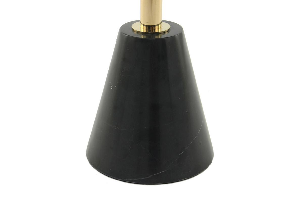 Beistelltisch Rocio 100 Schwarz - Design, Glas/Stein (46/54cm) - Kayoom