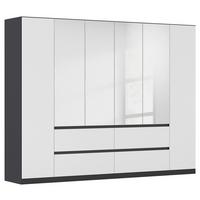 Drehtürenschrank Mainz Grau/Weiß B: 271 cm - Silberfarben/Weiß, Basics, Holzwerkstoff (271/210/54cm) - Rauch Möbel