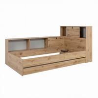 Stauraumbett VIVO 90x200 cm - Eiche Artisan, Basics, Holzwerkstoff (90/200cm)
