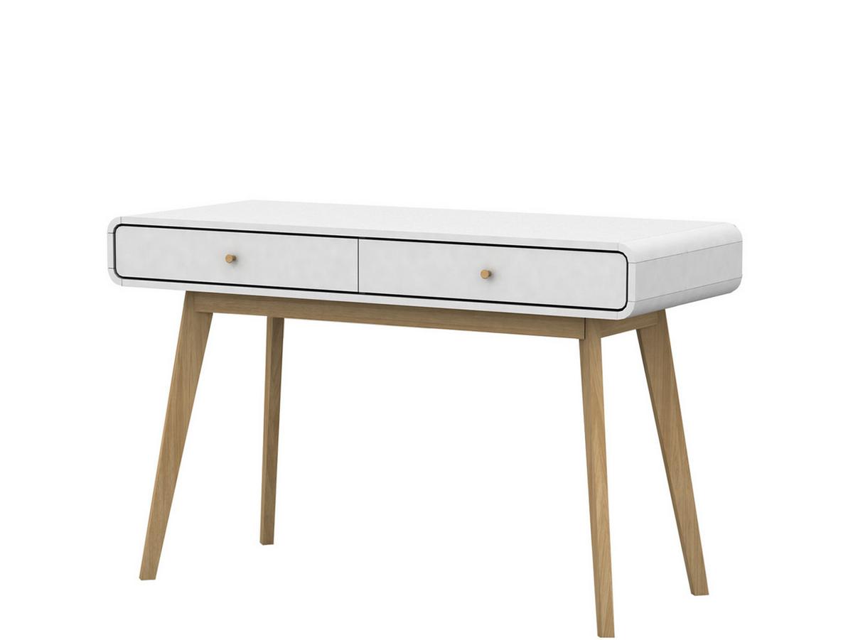 SCHREIBTISCH Cassie Weiß L: 120cm - Eichefarben/Weiß, Design, Holzwerkstoff (120/79/50cm) - MID.YOU