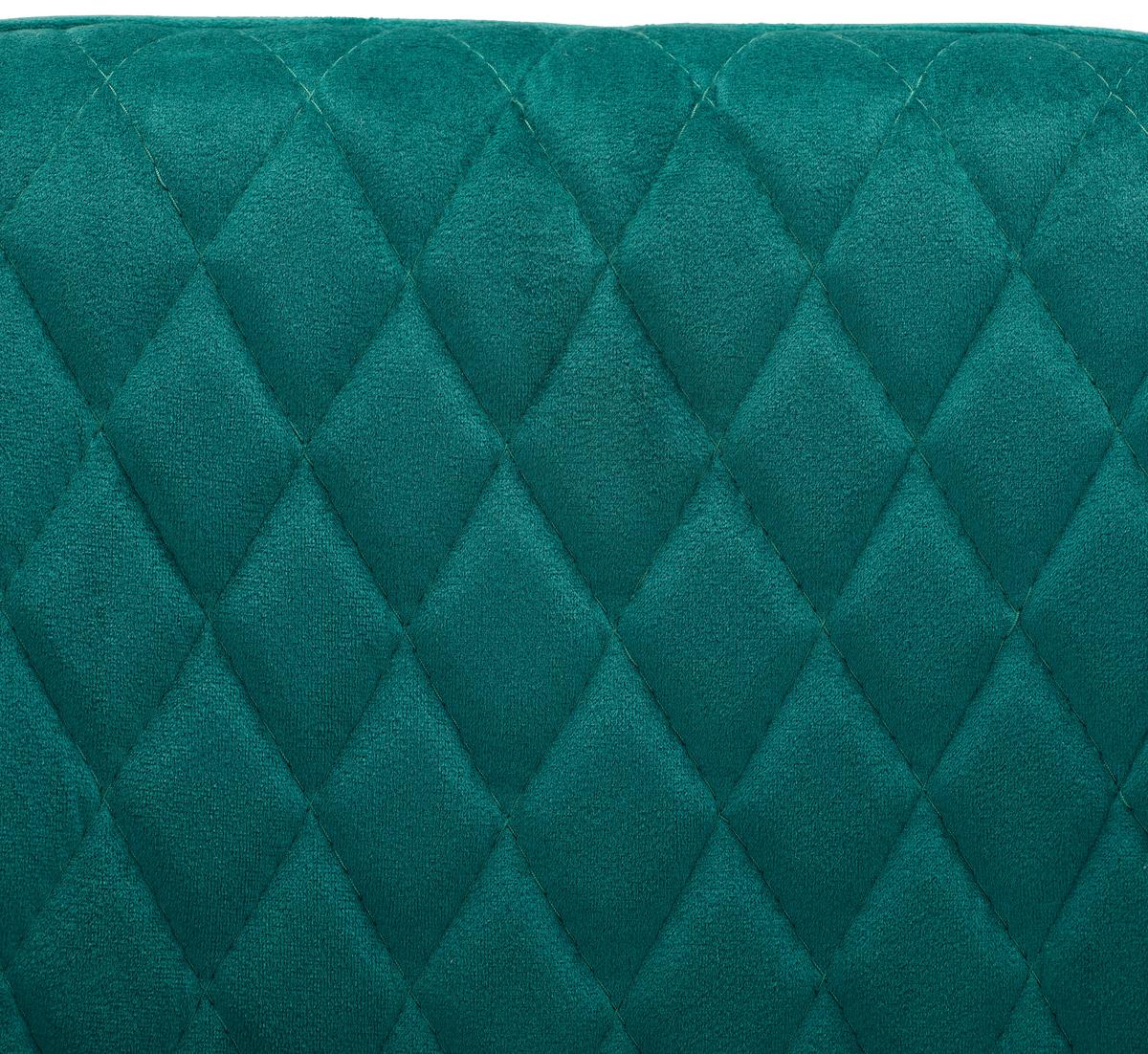Barhocker Adriano, Samt Grün höhenverstellbar, B: 53,5 cm - Schwarz/Grün, MODERN, Textil/Metall (53,5/108/53cm) - Livetastic