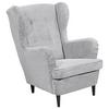 Ohrensessel Oskar Hellgrau B: 78 Cm - Hellgrau/Schwarz, Basics, Textil (78/102/98cm) - MID.YOU