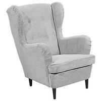 Ohrensessel Oskar Hellgrau B: 78 Cm - Hellgrau/Schwarz, Basics, Textil (78/102/98cm) - MID.YOU