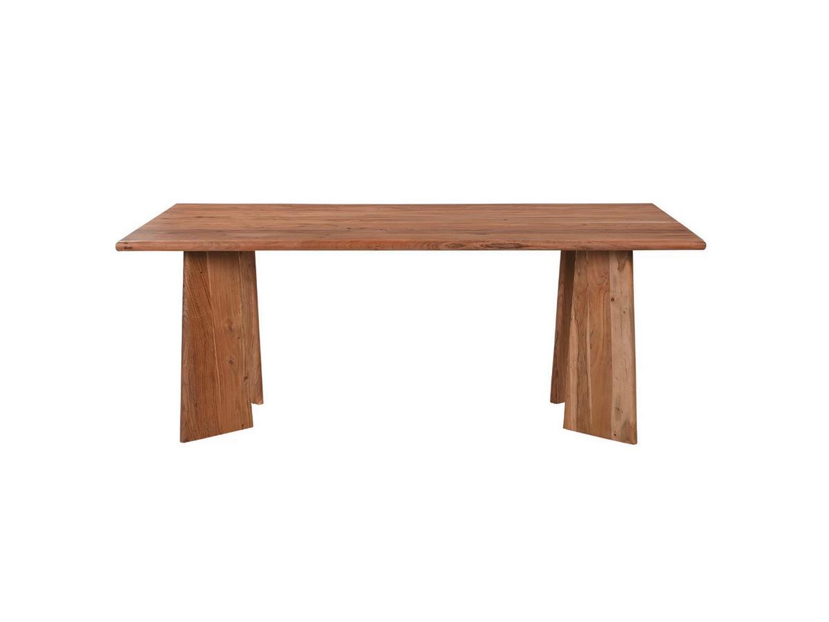 Esstisch Wave Rechteckig Akazie Massiv, B: 200 cm - Naturfarben, ROMANTIK / LANDHAUS, Holz (200/75/100cm)
