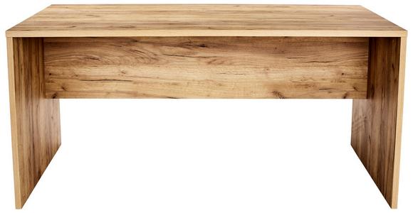 Schreibtisch B 160cm H 76cm Profi, Eiche Dekor - Eichefarben, MODERN, Holzwerkstoff (160/76/80cm) - Ondega