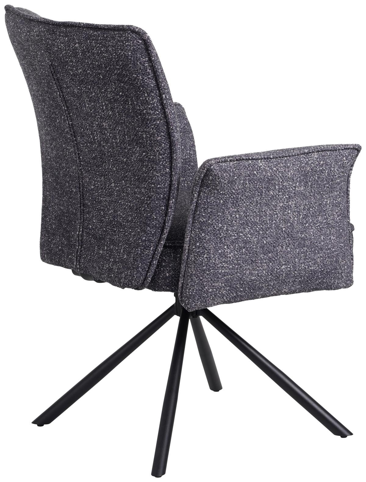 Négylábú Szék Ellen Ii Giga-S - fekete/antracit, Modern, textil/fém (49/90/60cm)