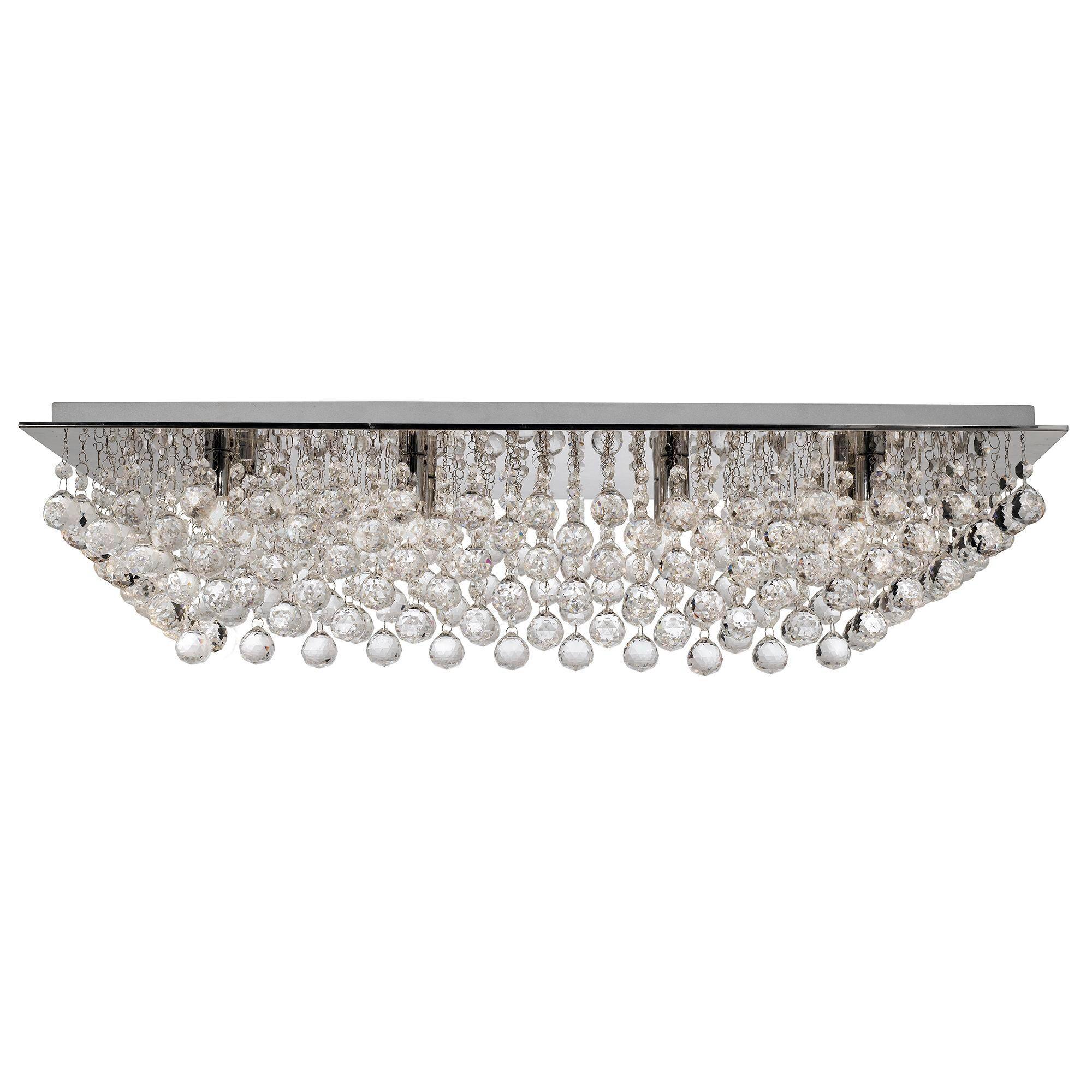 Deckenleuchte Hanna 8lt 6728-8cc - Chromfarben, Design, Glas/Metall (83/34/20cm)