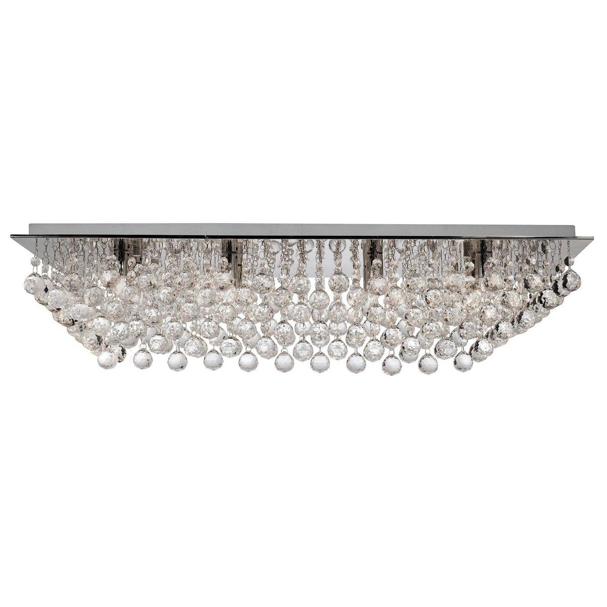 Deckenleuchte Hanna 8lt 6728-8cc - Chromfarben, Design, Glas/Metall (83/34/20cm)
