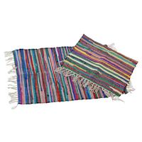 Handwebteppich 409015 - Multicolor/Weiß, Basics, Naturmaterialien/Kunststoff (70/140cm)