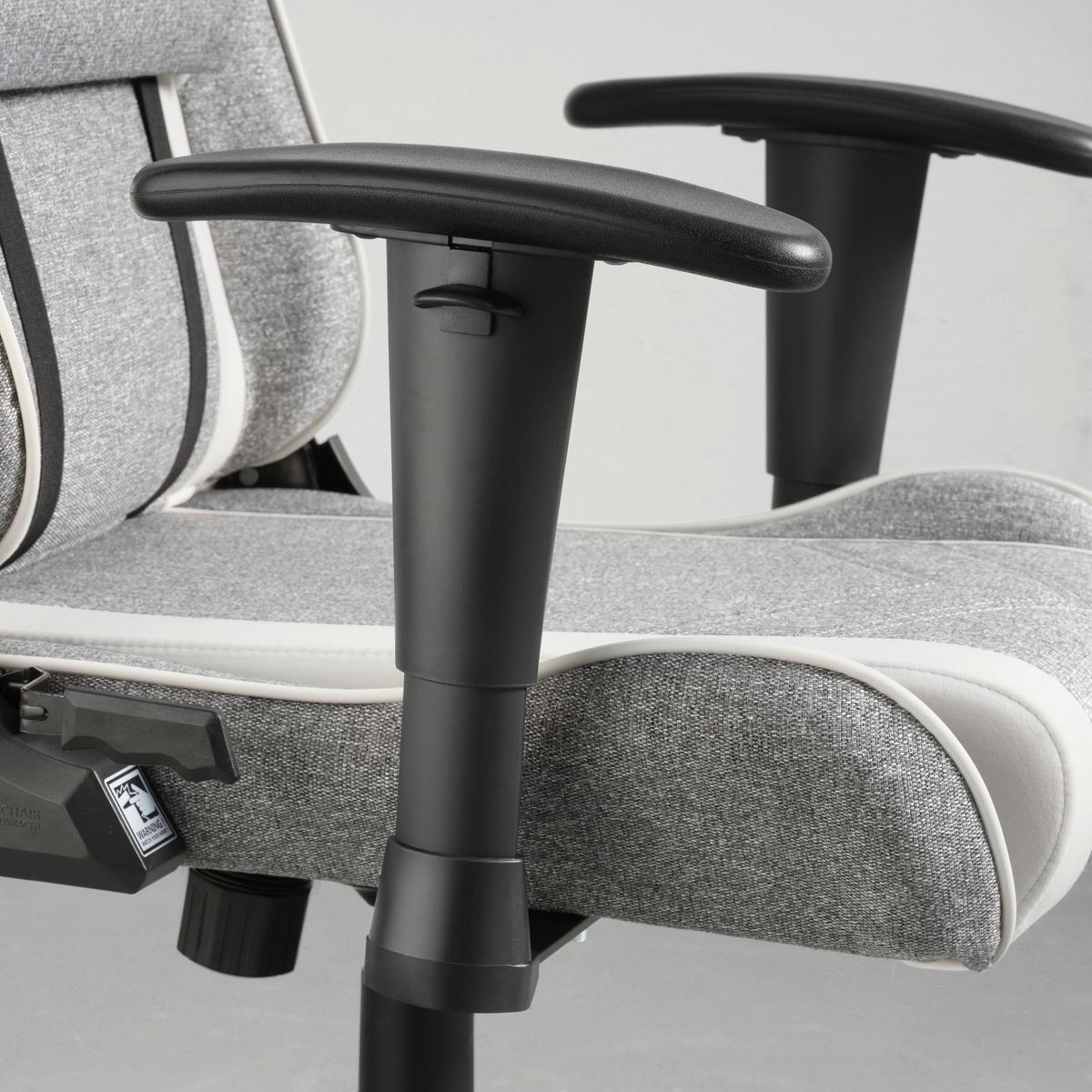 Herní židle PRINCE -EXKLUSIV- - šedá/bílá, Moderní, textil/plast (70/126/70cm) - Dxracer