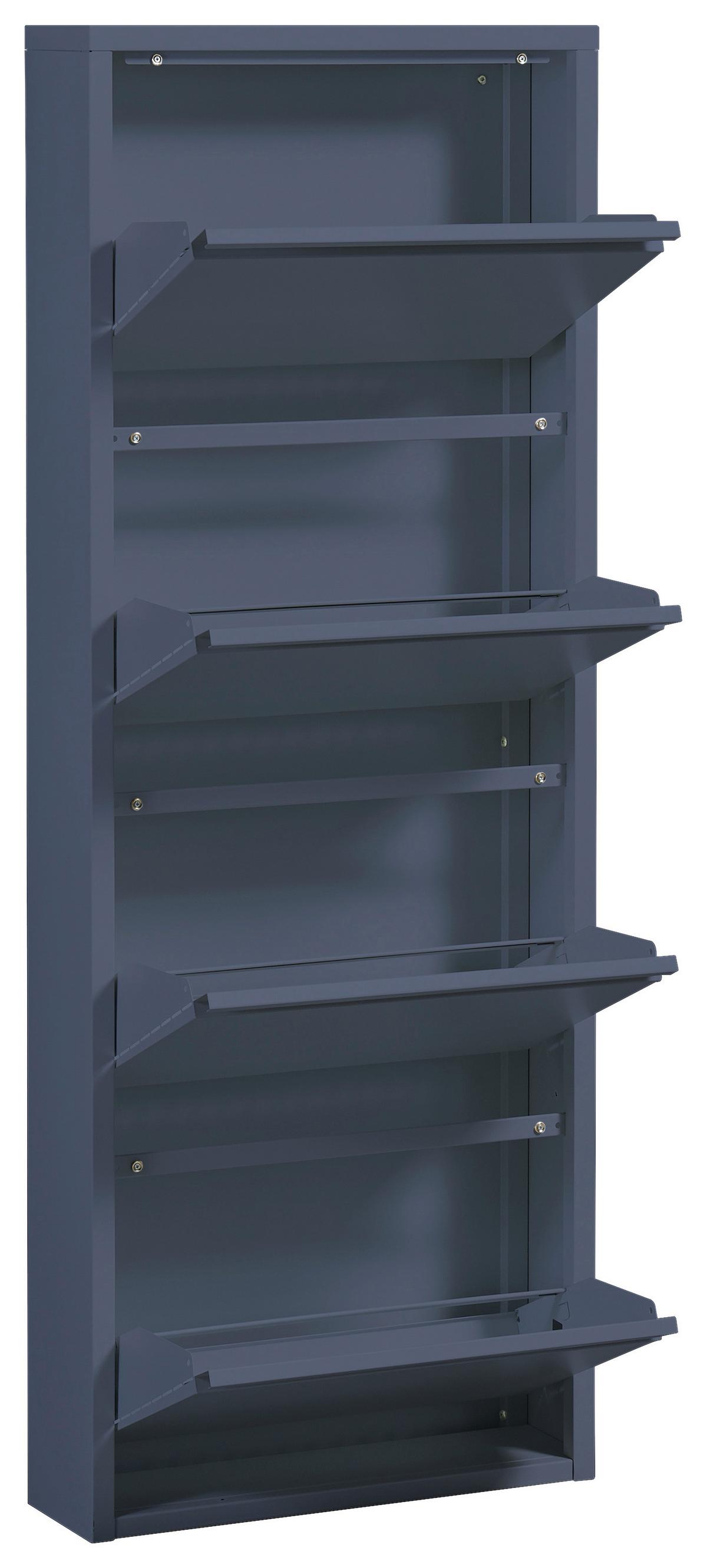 VÝKLOPNÁ SKRINKA NA TOPÁNKY BERT BLAU - modrá, Modern, kov (51/137/16cm) - Boxxx