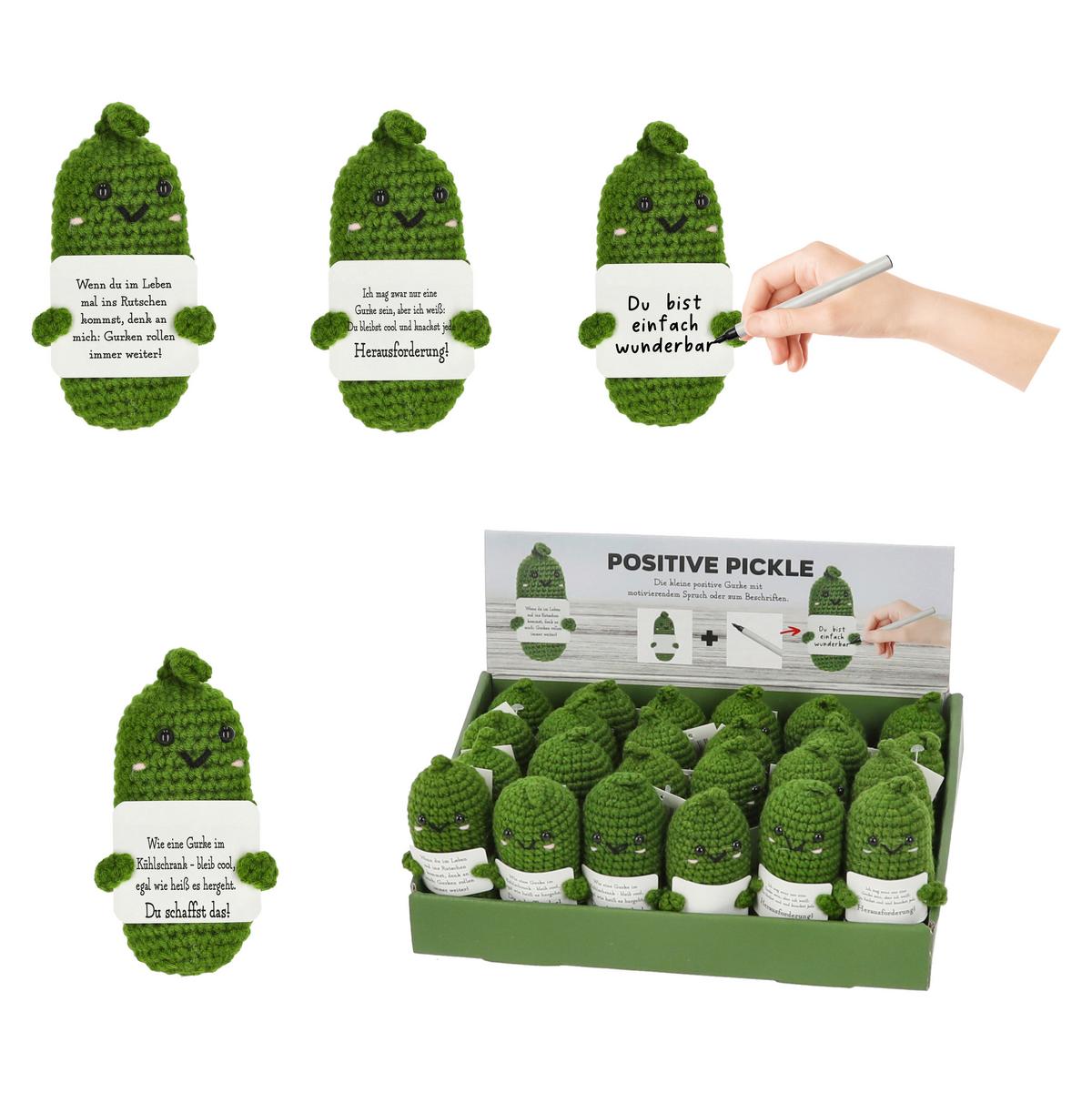 Dekokopf Positive Pickle - Grün, Basics, Textil (4/11,5/4cm)