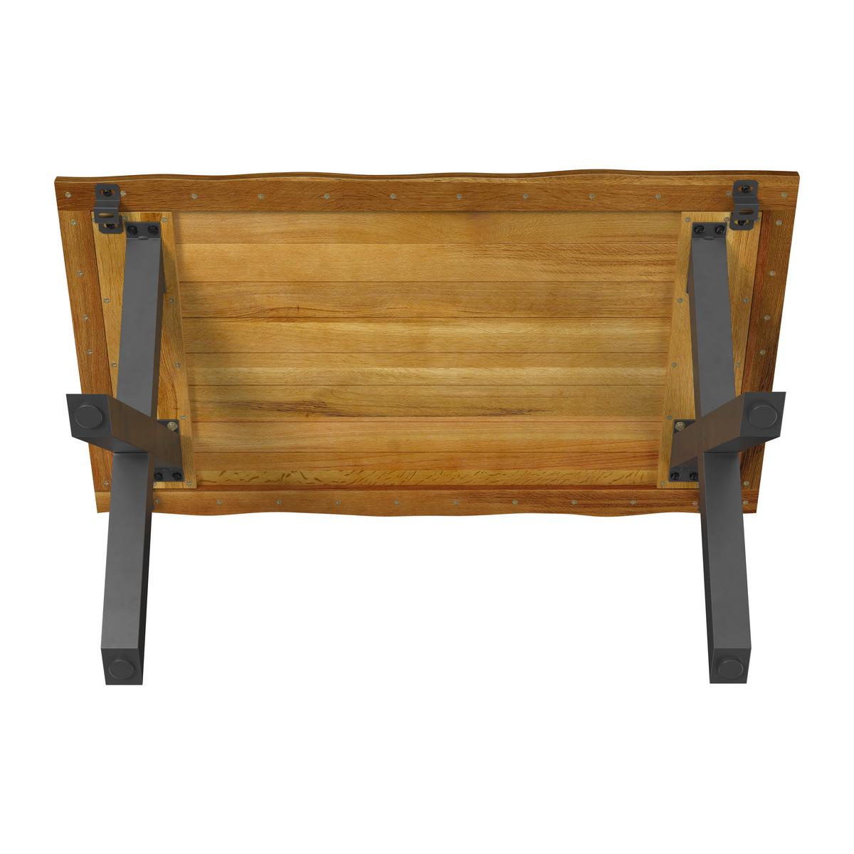 VÝSUVNÝ STŮL ARIANO - černá/barvy dubu, Moderní, kov/dřevo (240-160/76/90cm) - Bessagi Home