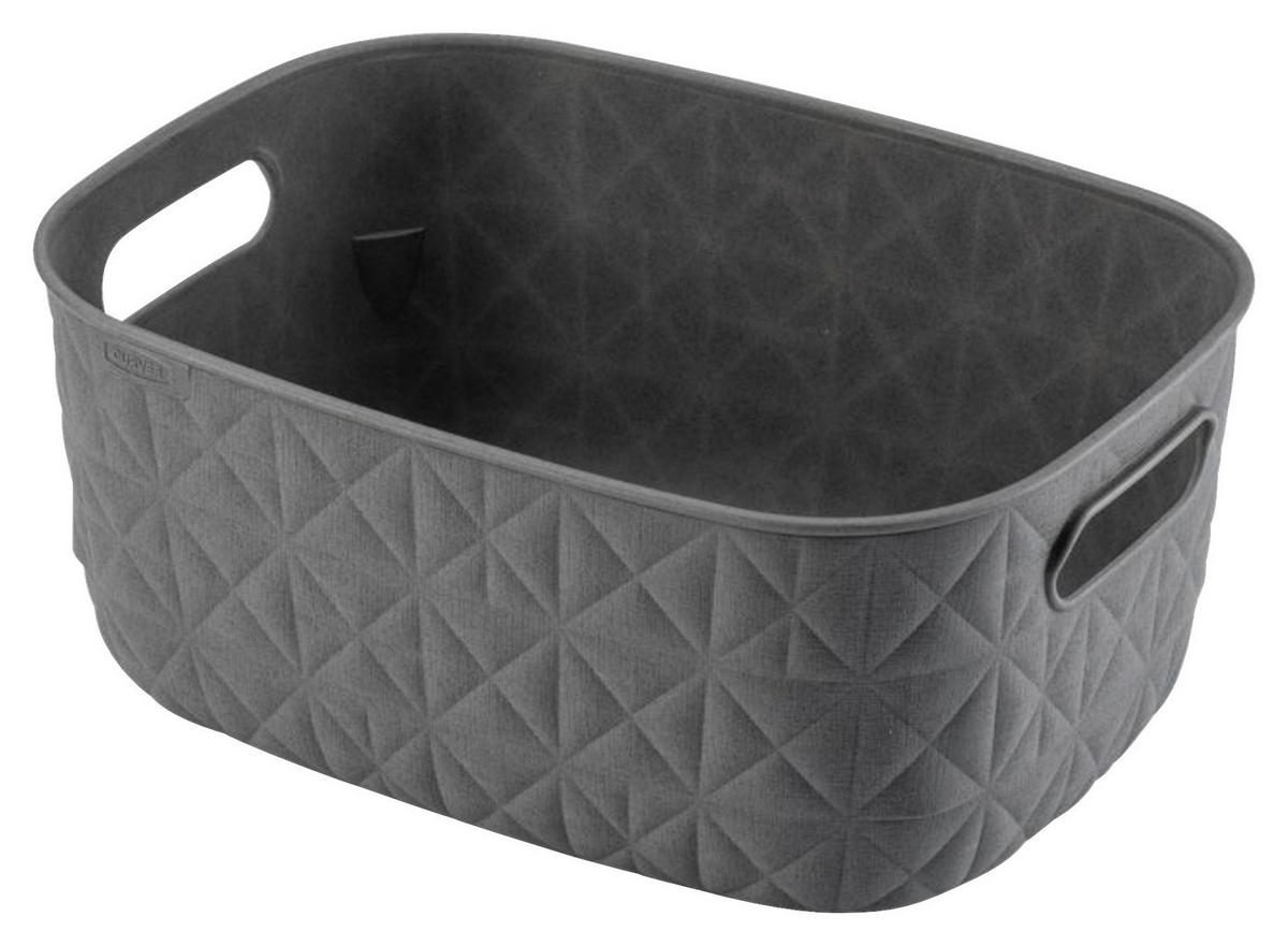 Kosár Kb. 4l - sötétszürke, Basics (19.1/11/26.5cm)