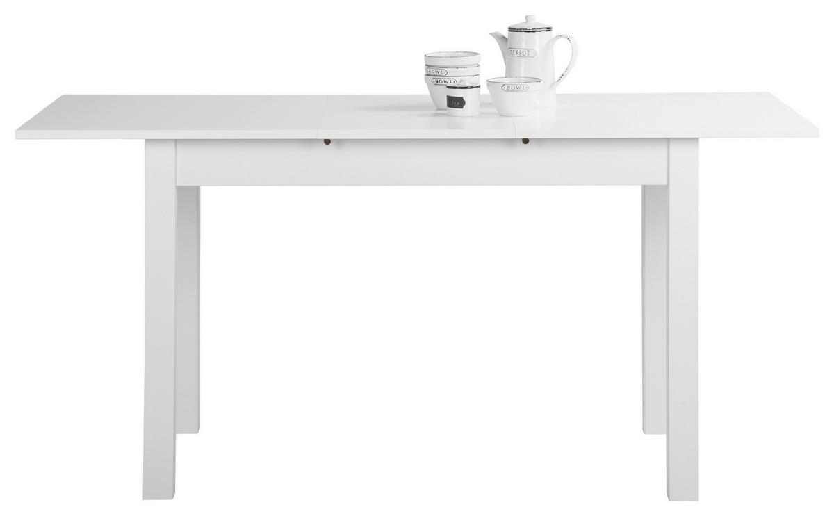 Esstisch Ausziehbar Coburg 120-160x70 Cm Weiß - Weiß, Design, Holzwerkstoff (120/70/76,5cm) - Carryhome